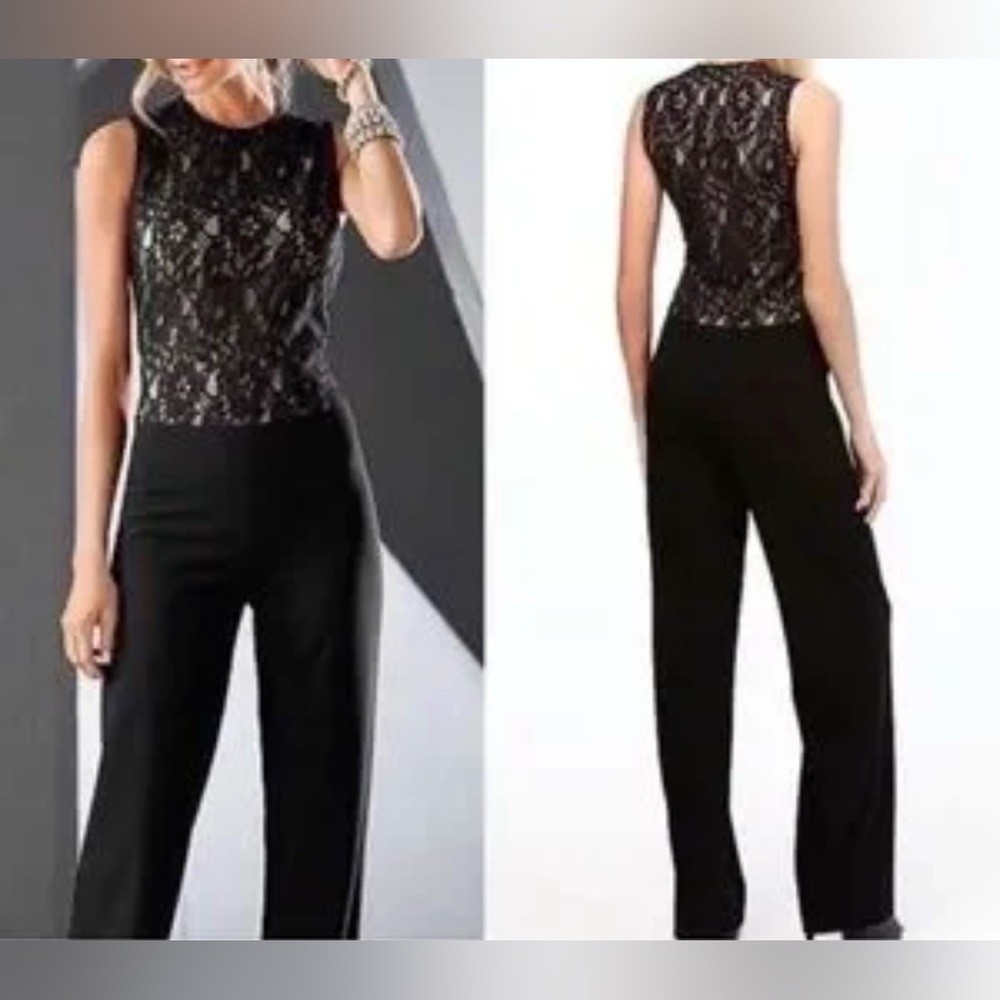 Venus Black Jumpsuit with Lace Top size 4